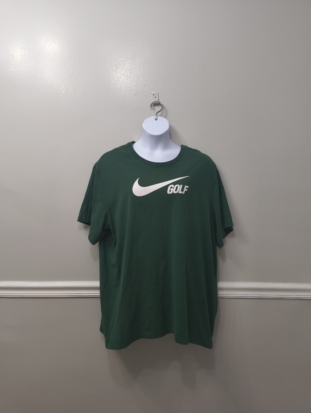 Nike Green Golf Swoosh Logo Short Sleeve Tee 3XL Casual Lightweight Sporty Golf